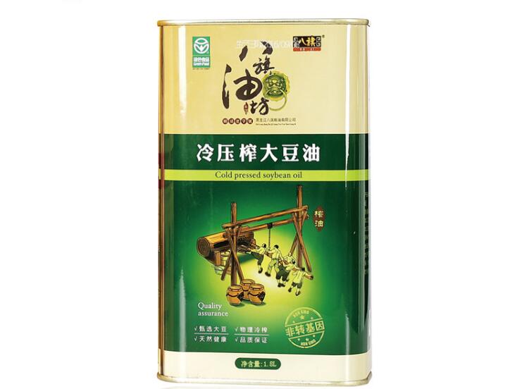 八旗豆油1.8L包装盒非转基因食品