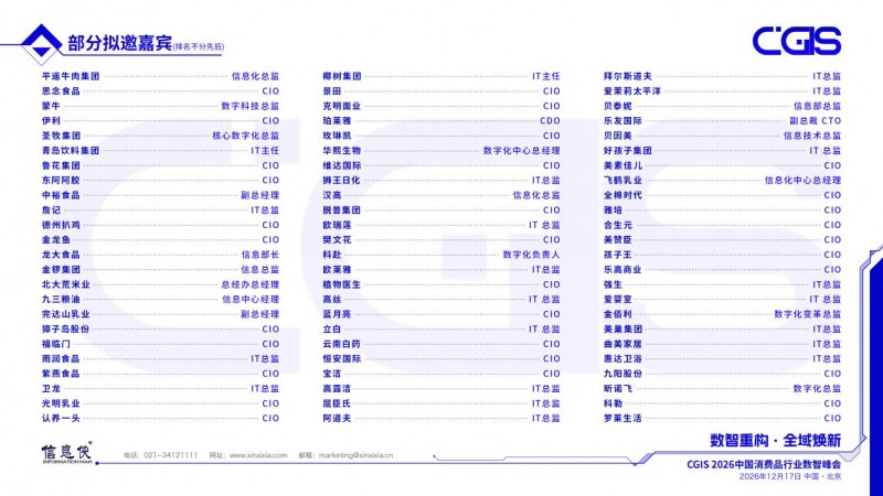 报名开放丨聚焦消费数智变革,CGIS 2026中国消费品行业数智峰会正式启动(图6) 报名开放丨聚焦消费数智变革,CGIS 2026中国消费品行业数智峰会正式启动(图6)